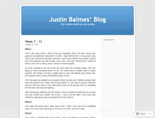 Tablet Screenshot of justinbalmes.wordpress.com