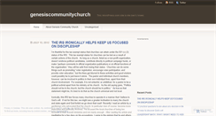 Desktop Screenshot of genesiscommunitychurch.wordpress.com