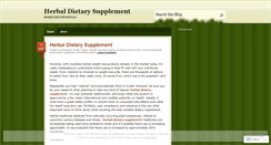 Desktop Screenshot of herbaldietarysupplement4u.wordpress.com