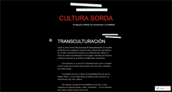 Desktop Screenshot of culturasorda.wordpress.com