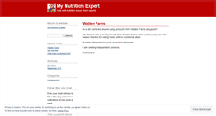 Desktop Screenshot of mynutritionexpertmwp.wordpress.com