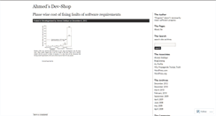 Desktop Screenshot of devshop.wordpress.com