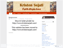 Tablet Screenshot of kristensejati.wordpress.com