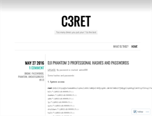 Tablet Screenshot of c3ret.wordpress.com
