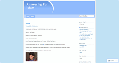 Desktop Screenshot of answeringislam.wordpress.com