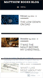 Mobile Screenshot of matthewbooks.wordpress.com