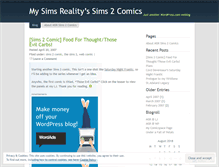 Tablet Screenshot of msrsims2comics.wordpress.com