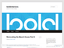 Tablet Screenshot of boldinteriors.wordpress.com