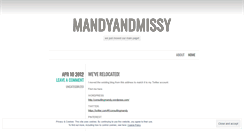 Desktop Screenshot of mandyandmissy.wordpress.com