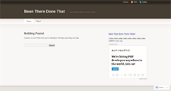 Desktop Screenshot of beantheredone.wordpress.com