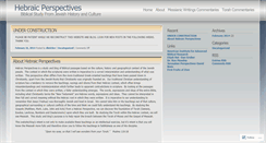 Desktop Screenshot of hebraicperspectives.wordpress.com