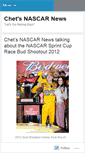Mobile Screenshot of chetsnascarnews.wordpress.com