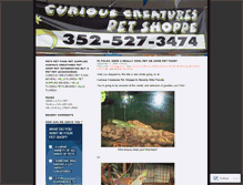 Tablet Screenshot of curiouscreaturepetshop.wordpress.com