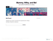 Tablet Screenshot of mummywifeyandme.wordpress.com