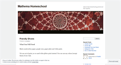 Desktop Screenshot of mathemahomeschool.wordpress.com