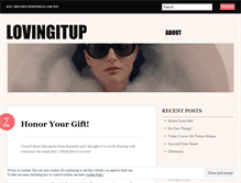 Tablet Screenshot of lovingitup.wordpress.com