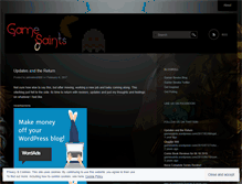 Tablet Screenshot of gamesaints.wordpress.com