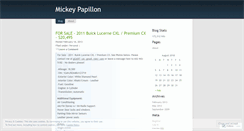 Desktop Screenshot of mickeypapillon.wordpress.com