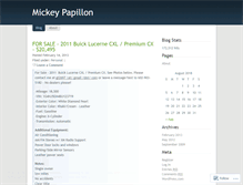 Tablet Screenshot of mickeypapillon.wordpress.com