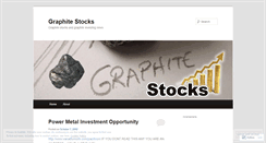 Desktop Screenshot of graphitestocks.wordpress.com