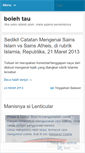 Mobile Screenshot of bolehtau.wordpress.com