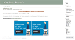 Desktop Screenshot of mandateschools.wordpress.com