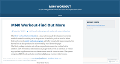 Desktop Screenshot of mi40workoutprogram.wordpress.com