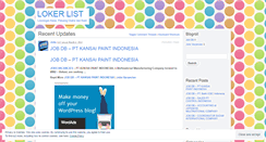 Desktop Screenshot of lokerlist.wordpress.com