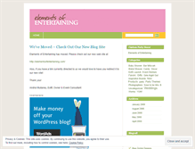 Tablet Screenshot of elementsofentertaining.wordpress.com