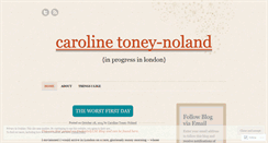 Desktop Screenshot of carolinenoland.wordpress.com