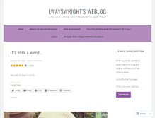 Tablet Screenshot of lwayswright.wordpress.com