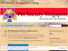 Tablet Screenshot of petsocietysingapore.wordpress.com