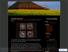 Tablet Screenshot of fauxfarmgirl.wordpress.com