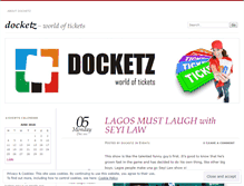 Tablet Screenshot of docketz.wordpress.com