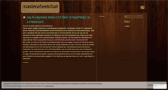 Desktop Screenshot of masterwheelchair.wordpress.com