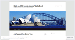 Desktop Screenshot of mattandalysonsaussiewalkabout.wordpress.com