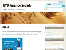 Tablet Screenshot of byufinancesociety.wordpress.com