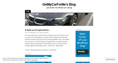 Desktop Screenshot of getmycarforme.wordpress.com