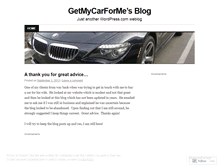 Tablet Screenshot of getmycarforme.wordpress.com