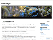 Tablet Screenshot of islamicmyth1.wordpress.com