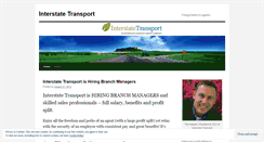 Desktop Screenshot of interstatetransport.wordpress.com