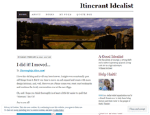 Tablet Screenshot of itinerantidealist.wordpress.com