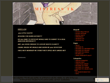 Tablet Screenshot of mistresstk.wordpress.com