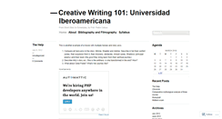 Desktop Screenshot of bbacreativewriting.wordpress.com