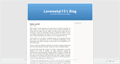 Desktop Screenshot of lovemetal15.wordpress.com