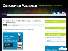 Tablet Screenshot of christophermacomber.wordpress.com