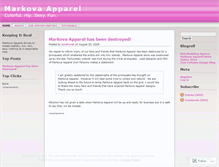 Tablet Screenshot of markovaapparel.wordpress.com