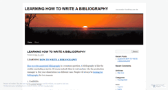 Desktop Screenshot of learninghowtowriteabibliography.wordpress.com