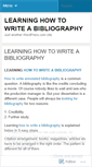 Mobile Screenshot of learninghowtowriteabibliography.wordpress.com