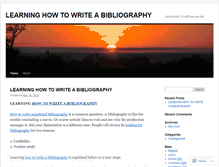 Tablet Screenshot of learninghowtowriteabibliography.wordpress.com